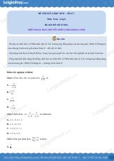 Đề thi giữa kì 2 Toán 8 - Đề số 3 - Kết nối tri thức